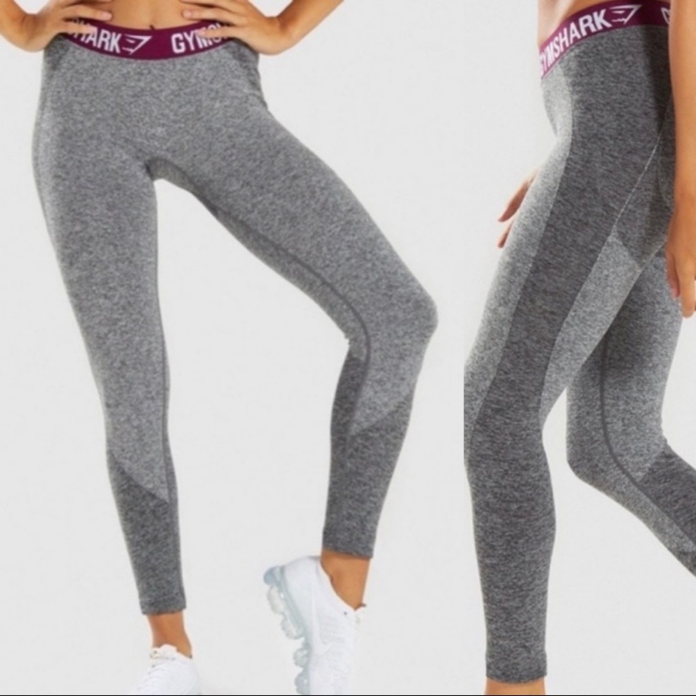 Gymshark Flex Leggings / Tights Size Small Gray Purple